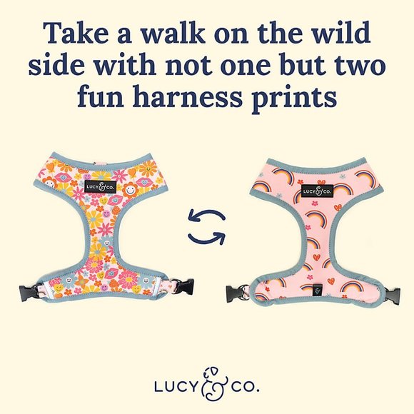 🏷️NWT Lucy & Co. Y2K Baby Reversible Dog Harness - Size XS & Medium - Picture 3 of 14